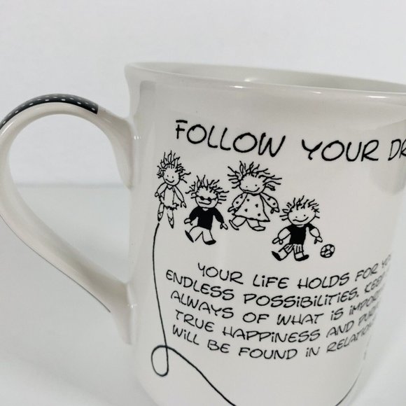 Graduation Inspirational Coffee Mug Gift Ceramic Follow Your Dreams 16 oz Enesco - Picture 10 of 10